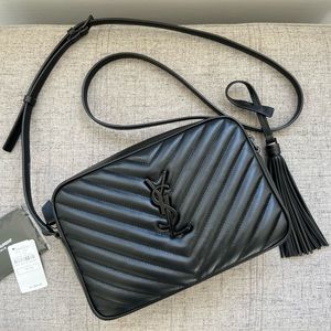 Saint Laurent YSL Lou Camera Bag with Black Hardware